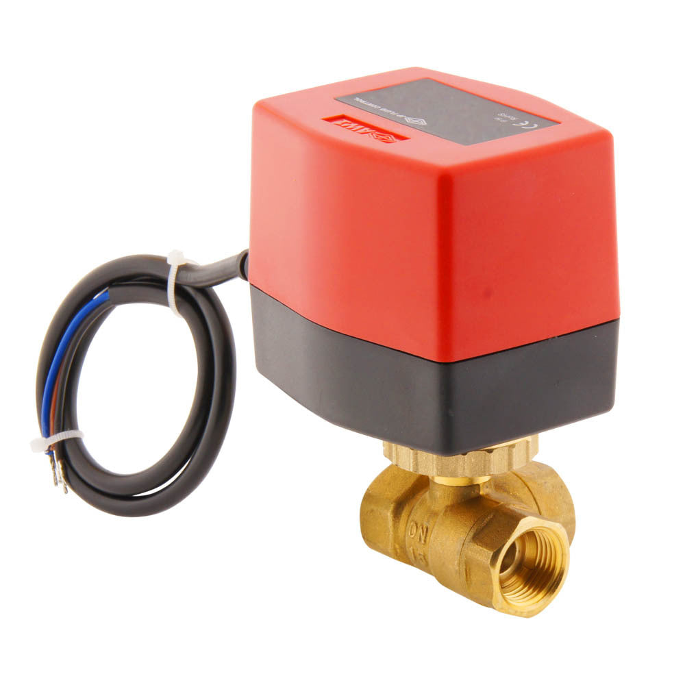 Válvula de bola electrica BW3 1/2'' 3 vías 120V AC 3 puntos
