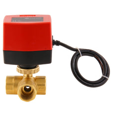Válvula de bola electrica BW3 3/4'' 3 vías 230V CA 3 puntos