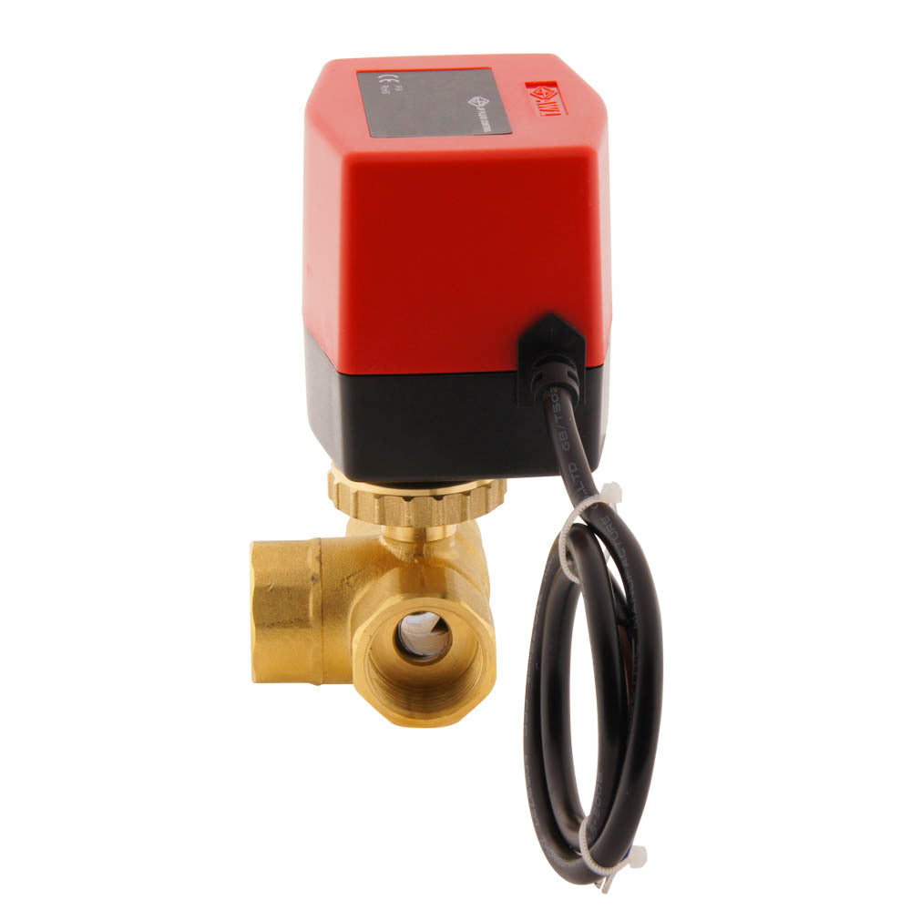 Válvula de bola electrica BW3 3/4'' 3 vías 230V CA 3 puntos