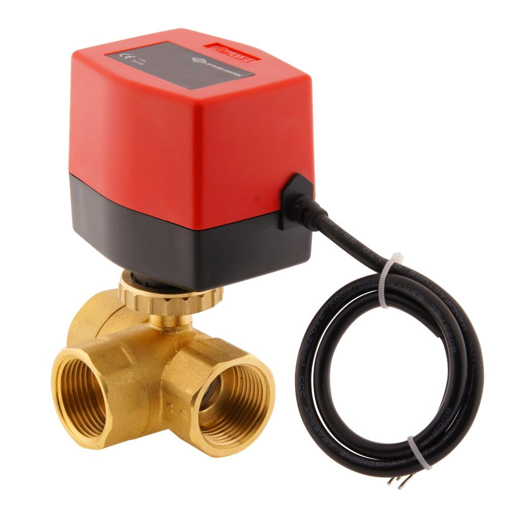 Válvula de bola electrica BW3 1'' Rele de 3 vías 24V AC