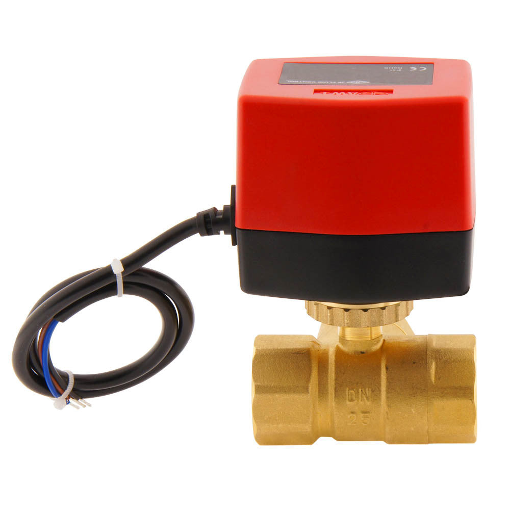 Válvula de bola electrica BW3 1'' 3 vías 24V CA 3 puntos
