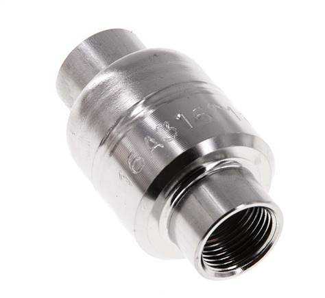 Válvula de retención G3/8'' Acero inoxidable 316 FKM (muelle ligero) 0,03-16bar - CLIS4E