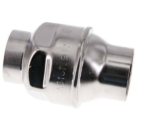 Válvula de retención G1-1/2'' Acero inoxidable 316 FKM (muelle ligero) 0,03-16bar - CLIS4E