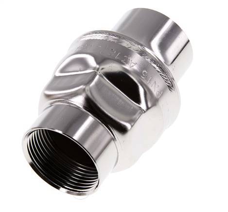 G1 Válvula de retención de 1/4'' de acero inoxidable 316 FKM 0,03-16bar - Servicio pesado [6 Piezas]