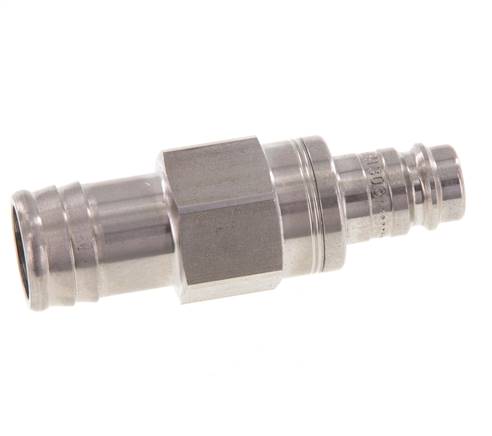 Acero inoxidable DN 10 Tapón de acoplamiento de aire 19 mm Pilar de manguera Doble cierre