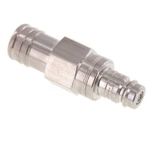 Acero inoxidable DN 10 Tapón de acoplamiento de aire 19 mm Pilar de manguera Doble cierre