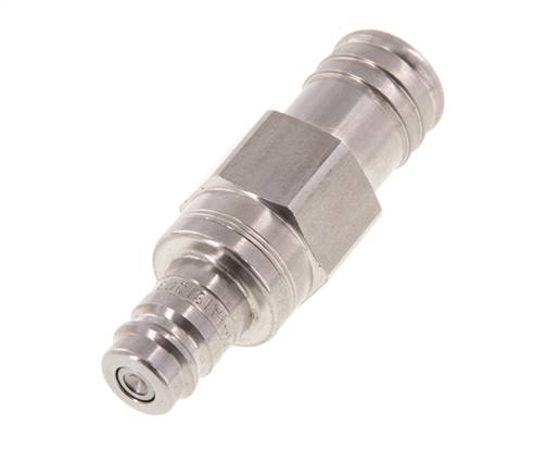 Acero inoxidable DN 10 Tapón de acoplamiento de aire 19 mm Pilar de manguera Doble cierre