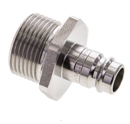 Acero inoxidable DN 10 Acoplamiento de aire Enchufe G 3/4 pulgadas Macho