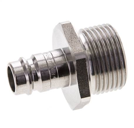 Acero inoxidable DN 10 Acoplamiento de aire Enchufe G 3/4 pulgadas Macho
