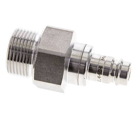 Acero inoxidable 316L DN 10 Acoplamiento de aire Enchufe G 3/4 pulgada Macho Doble Cierre