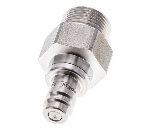Acero inoxidable 316L DN 10 Acoplamiento de aire Enchufe G 3/4 pulgada Macho Doble Cierre