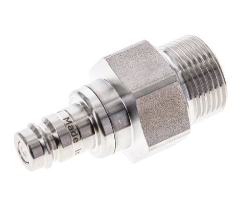 Acero inoxidable 316L DN 10 Acoplamiento de aire Enchufe G 3/4 pulgada Macho Doble Cierre