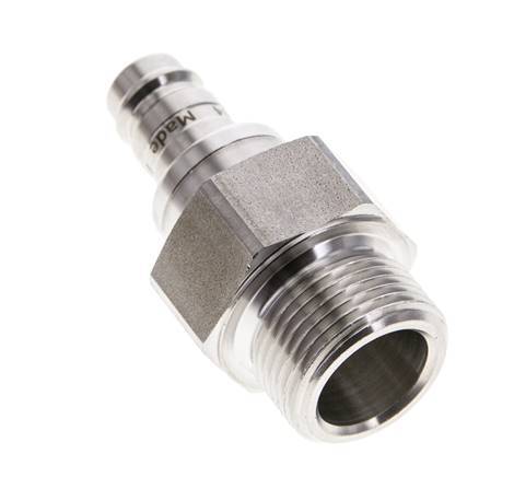 Acero inoxidable 316L DN 10 Acoplamiento de aire Enchufe G 3/4 pulgada Macho Doble Cierre