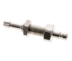 Nickel-plated Brass DN 2.7 (Micro) Air Coupling Plug 4 mm Hose Pillar Bulkhead