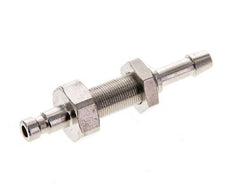 Nickel-plated Brass DN 2.7 (Micro) Air Coupling Plug 4 mm Hose Pillar Bulkhead