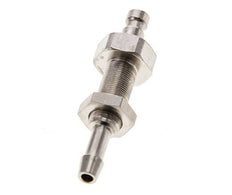 Nickel-plated Brass DN 2.7 (Micro) Air Coupling Plug 4 mm Hose Pillar Bulkhead