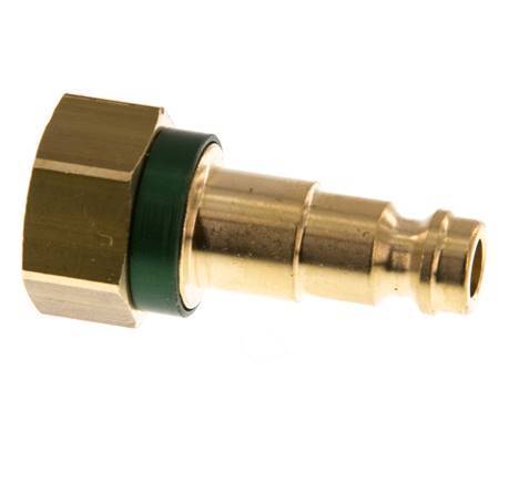 Acoplamiento de aire de latón DN 5 codificado en verde G 1/8 pulgadas hembra