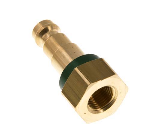 Acoplamiento de aire de latón DN 5 codificado en verde G 1/8 pulgadas hembra