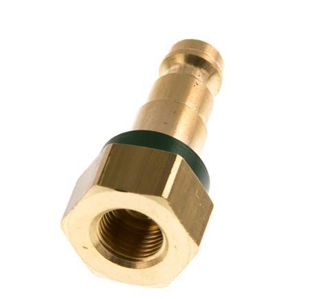 Acoplamiento de aire de latón DN 5 codificado en verde G 1/8 pulgadas hembra