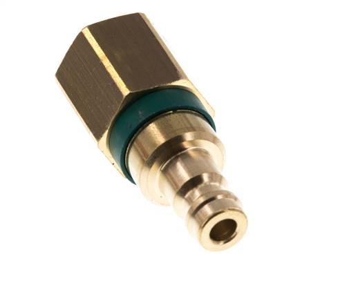 Latón DN 5 Verde Acoplamiento de Aire Enchufe G 1/4 pulgada Hembra