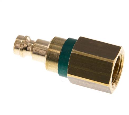 Latón DN 5 Verde Acoplamiento de Aire Enchufe G 1/4 pulgada Hembra