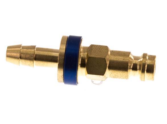 Tapón de anclaje de aire DN 5 codificado en azul Pilar de manguera de 6 mm