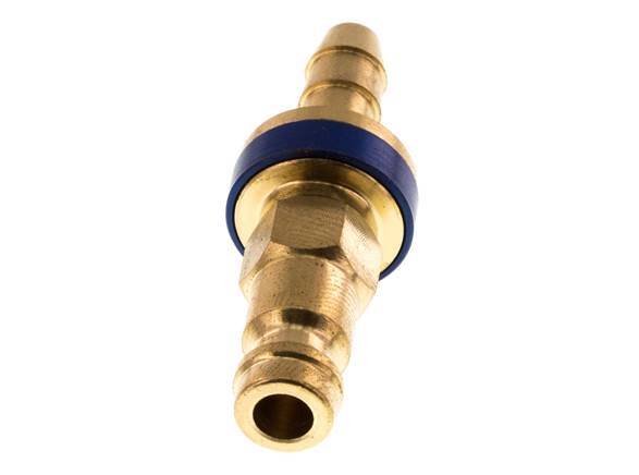 Tapón de anclaje de aire DN 5 codificado en azul Pilar de manguera de 6 mm
