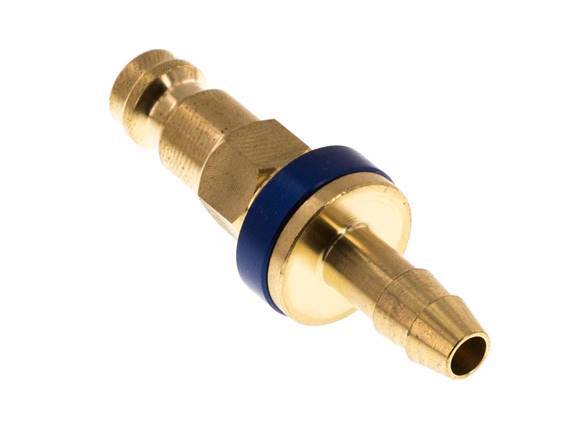 Tapón de anclaje de aire DN 5 codificado en azul Pilar de manguera de 6 mm
