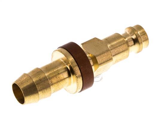 Enchufe de anclaje de aire de latón DN 5 codificado en marrón Pilar de manguera de 9 mm
