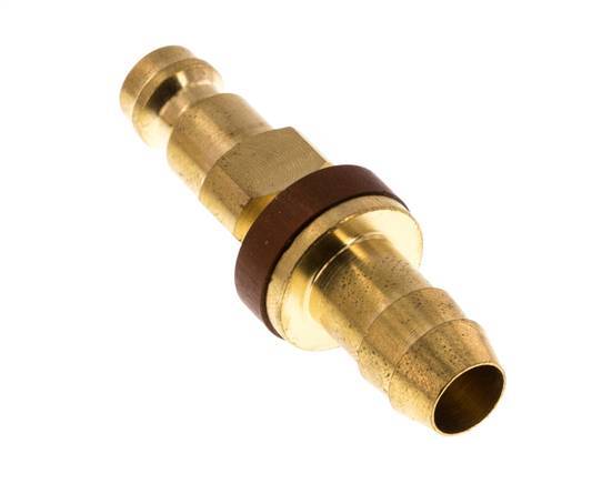 Enchufe de anclaje de aire de latón DN 5 codificado en marrón Pilar de manguera de 9 mm