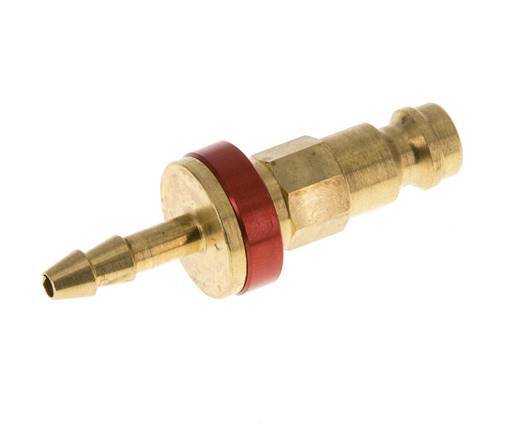 Tapón de anclaje de aire DN 5 codificado en rojo Pilar de manguera de 4 mm