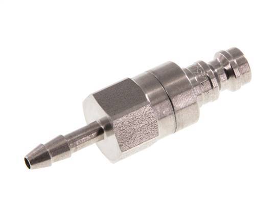 Acero inoxidable DN 5 Enchufe de acoplamiento de aire 4 mm Pilar de manguera Doble cierre