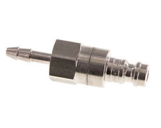 Acero inoxidable DN 5 Enchufe de acoplamiento de aire 4 mm Pilar de manguera Doble cierre