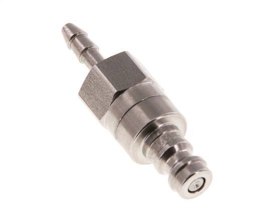 Acero inoxidable DN 5 Enchufe de acoplamiento de aire 4 mm Pilar de manguera Doble cierre