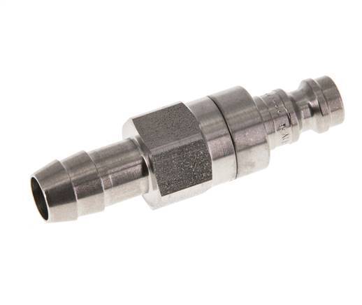 Acero inoxidable DN 5 Enchufe de acoplamiento de aire 9 mm Pilar de manguera Doble cierre