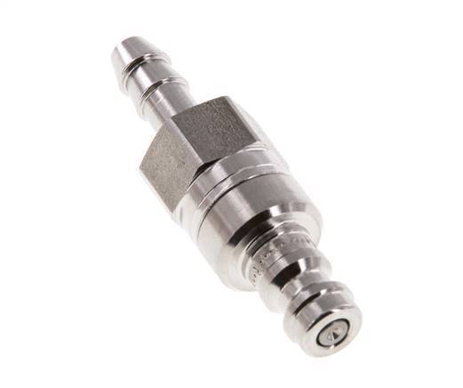 Acero inoxidable 316L DN 5 Enchufe de acoplamiento de aire 6 mm Pilar de manguera Doble cierre