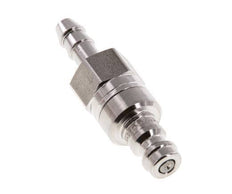 Acero inoxidable 316L DN 5 Enchufe de acoplamiento de aire 6 mm Pilar de manguera Doble cierre
