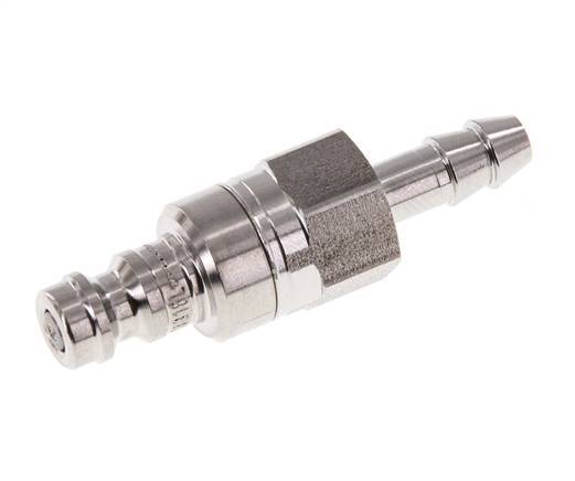 Acero inoxidable 316L DN 5 Enchufe de acoplamiento de aire 6 mm Pilar de manguera Doble cierre