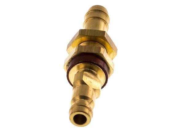 Tapón de anclaje de aire de latón DN 5 codificado en marrón Mampara de pilar de manguera de 9 mm