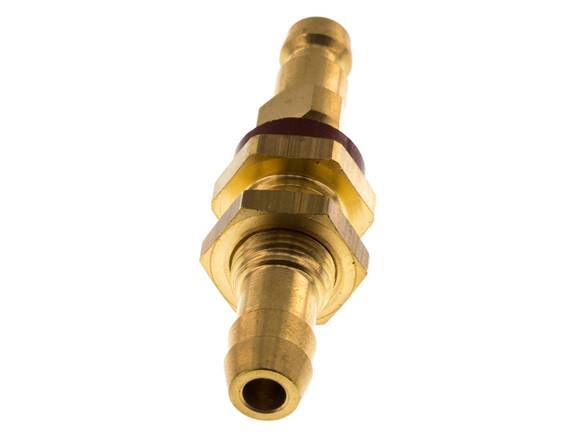Tapón de anclaje de aire de latón DN 5 codificado en marrón Mampara de pilar de manguera de 9 mm