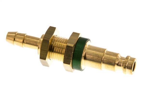 Tapón de anclaje de aire DN 5 codificado en verde Mampara de pilar de manguera de 6 mm