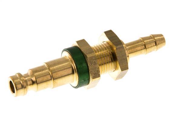 Tapón de anclaje de aire DN 5 codificado en verde Mampara de pilar de manguera de 6 mm