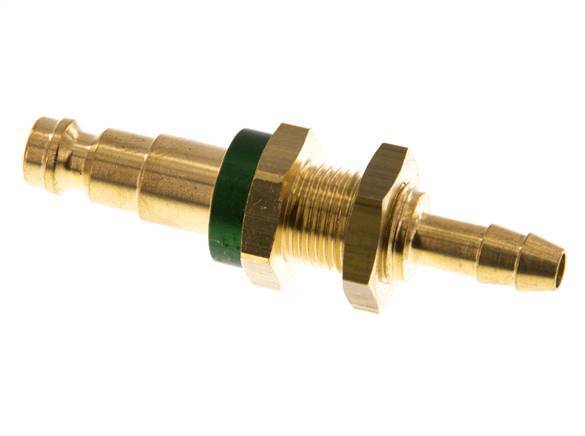 Tapón de anclaje de aire DN 5 codificado en verde Mampara de pilar de manguera de 6 mm