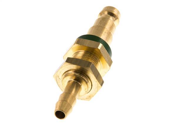 Tapón de anclaje de aire DN 5 codificado en verde Mampara de pilar de manguera de 6 mm