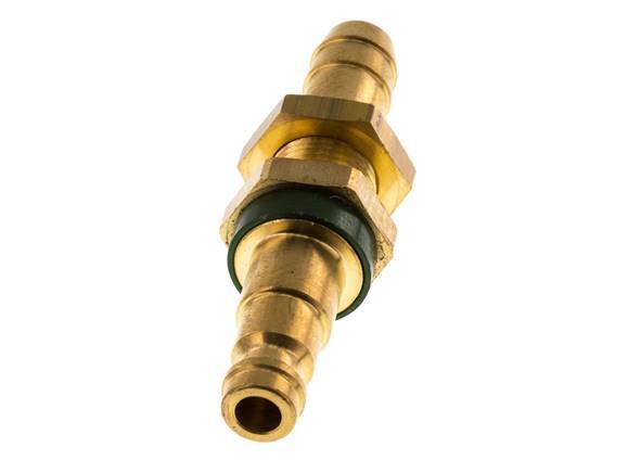 Tapón de anclaje de aire DN 5 codificado en verde Mampara de pilar de manguera de 9 mm