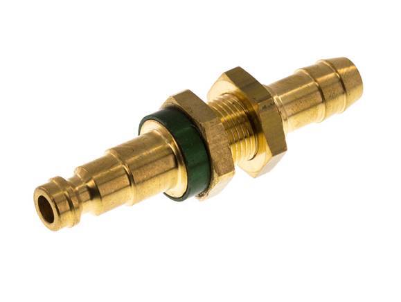 Tapón de anclaje de aire DN 5 codificado en verde Mampara de pilar de manguera de 9 mm