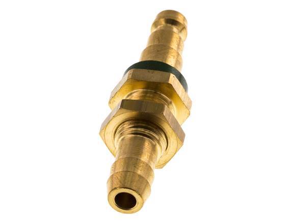 Tapón de anclaje de aire DN 5 codificado en verde Mampara de pilar de manguera de 9 mm