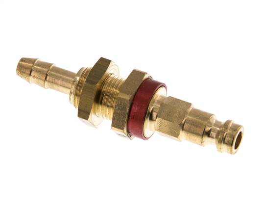 Tapón de anclaje de aire de latón DN 5 codificado en rojo Mampara de pilar de manguera de 6 mm