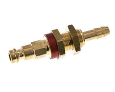 Tapón de anclaje de aire de latón DN 5 codificado en rojo Mampara de pilar de manguera de 6 mm