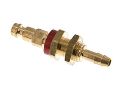 Tapón de anclaje de aire de latón DN 5 codificado en rojo Mampara de pilar de manguera de 6 mm